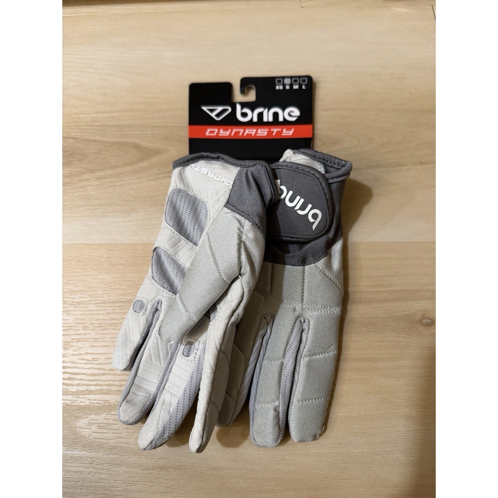 Brine Dynasty Womens Lacrosse Gloves Size Small Gray New Dual Density Foam
